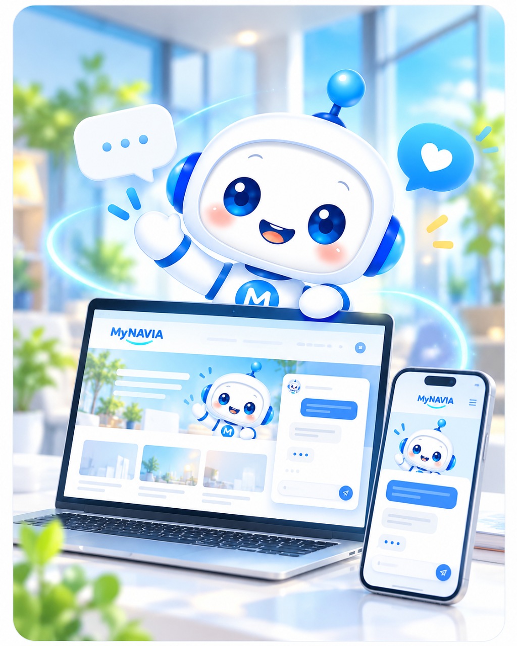 My NAVIAを搭載したAIチャットボット対応ホームページ